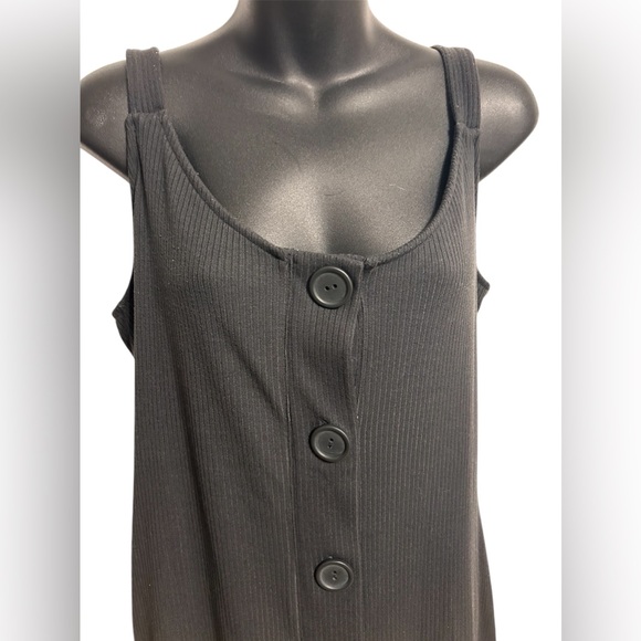 Urban outfitters ribbed midi dress with buttons - Picture 3 of 7